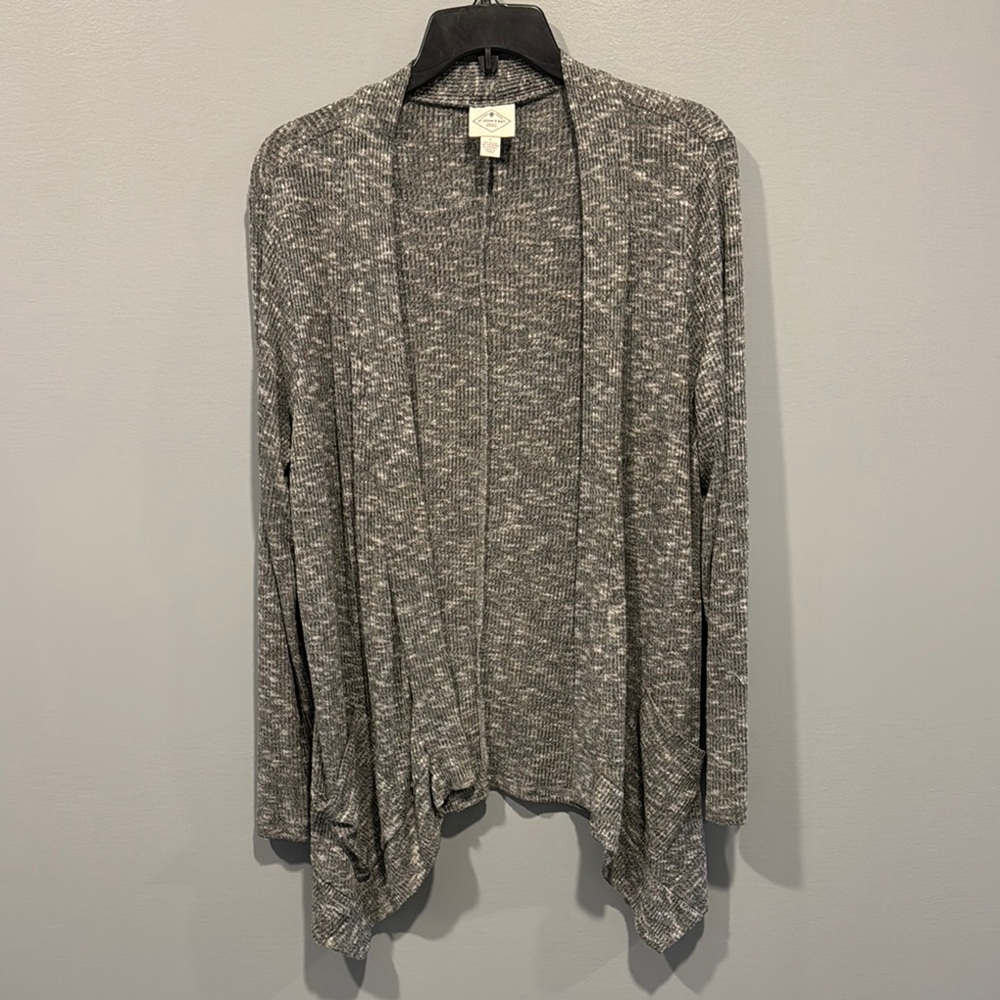 St. John’s Bay Women’s Size Large Open Front Waterfall Cardigan with pockets